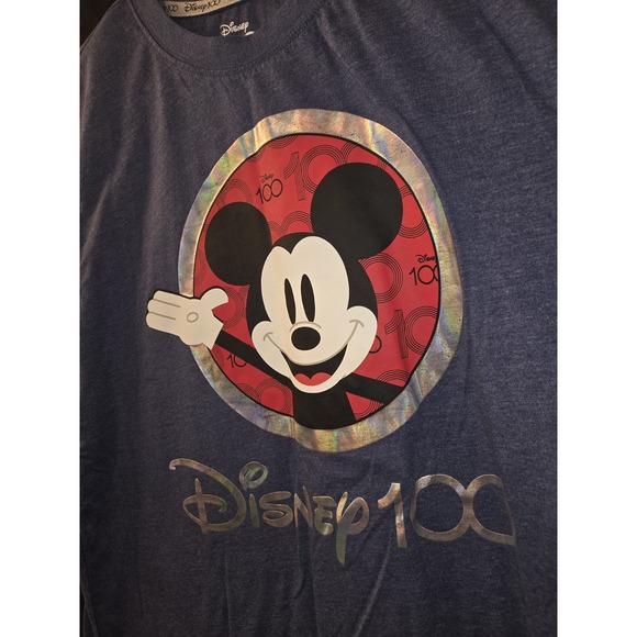 Disney Tops - Disney 100th Anniversary Mickey Mouse T-Shirt Size Small 100 Years Of Wondering